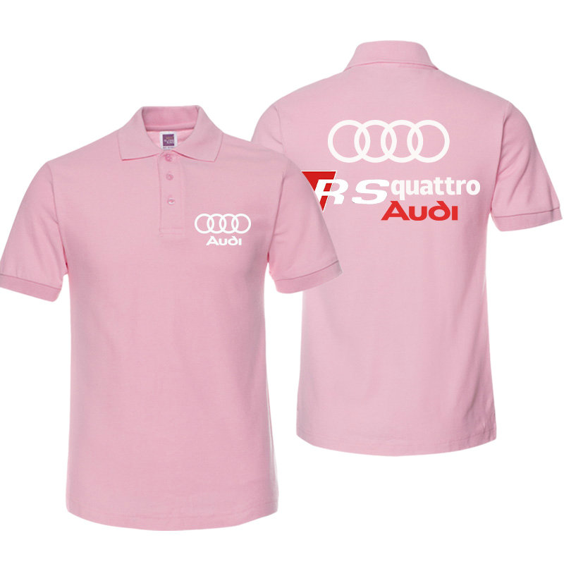 2022 Polo Audi Quattro RS Homme Coton Couleur Unie Manches Courtes